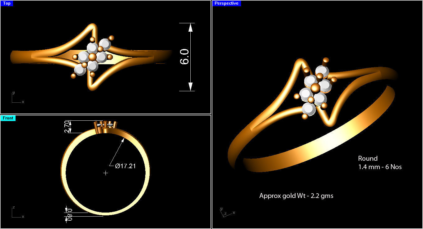 Light weight ring model  3D print model_4