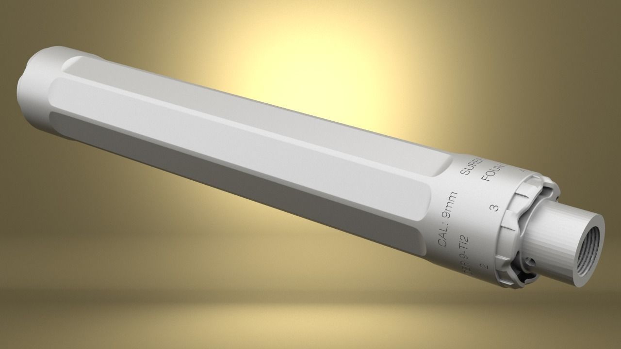 Airsoft SF RYDER 9-TI2 SUPPRESSOR Hollow body 3D print model_11
