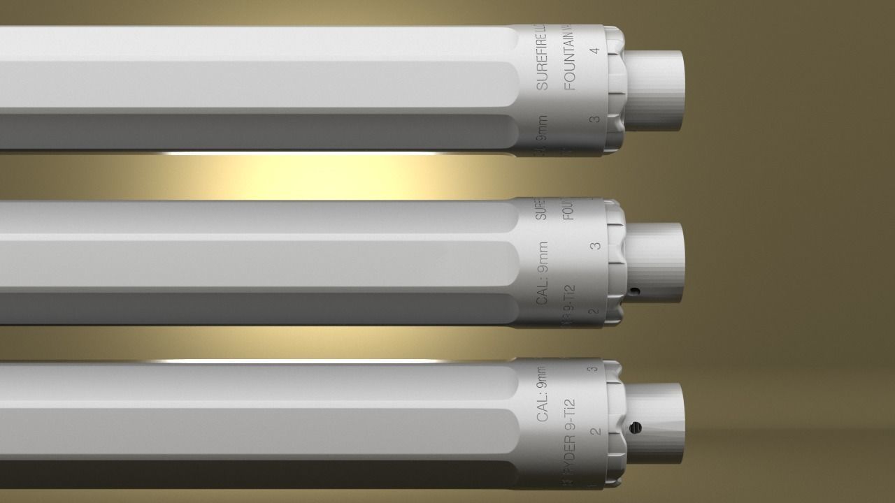 Airsoft SF RYDER 9-TI2 SUPPRESSOR Hollow body 3D print model_1