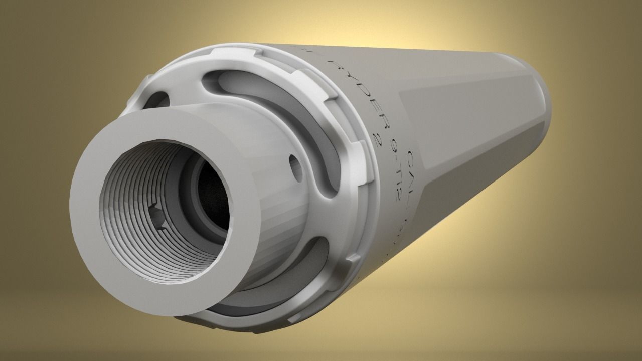 Airsoft SF RYDER 9-TI2 SUPPRESSOR Hollow body 3D print model_12