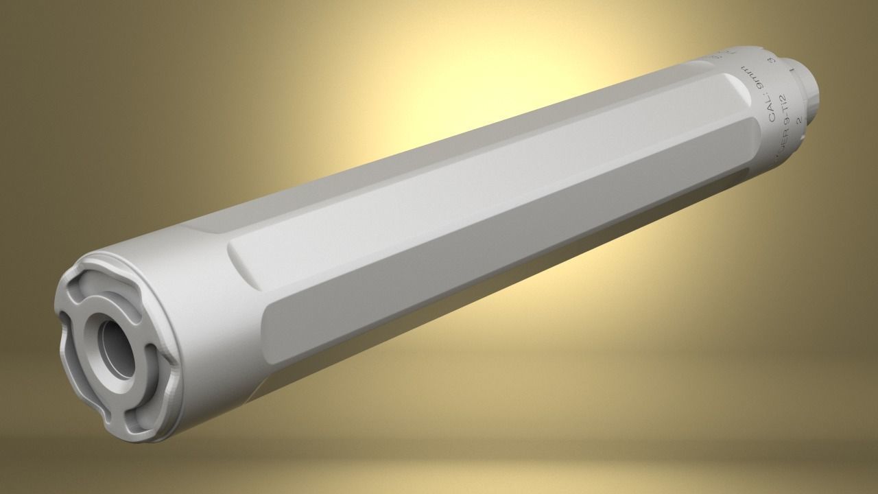 Airsoft SF RYDER 9-TI2 SUPPRESSOR Hollow body 3D print model_5