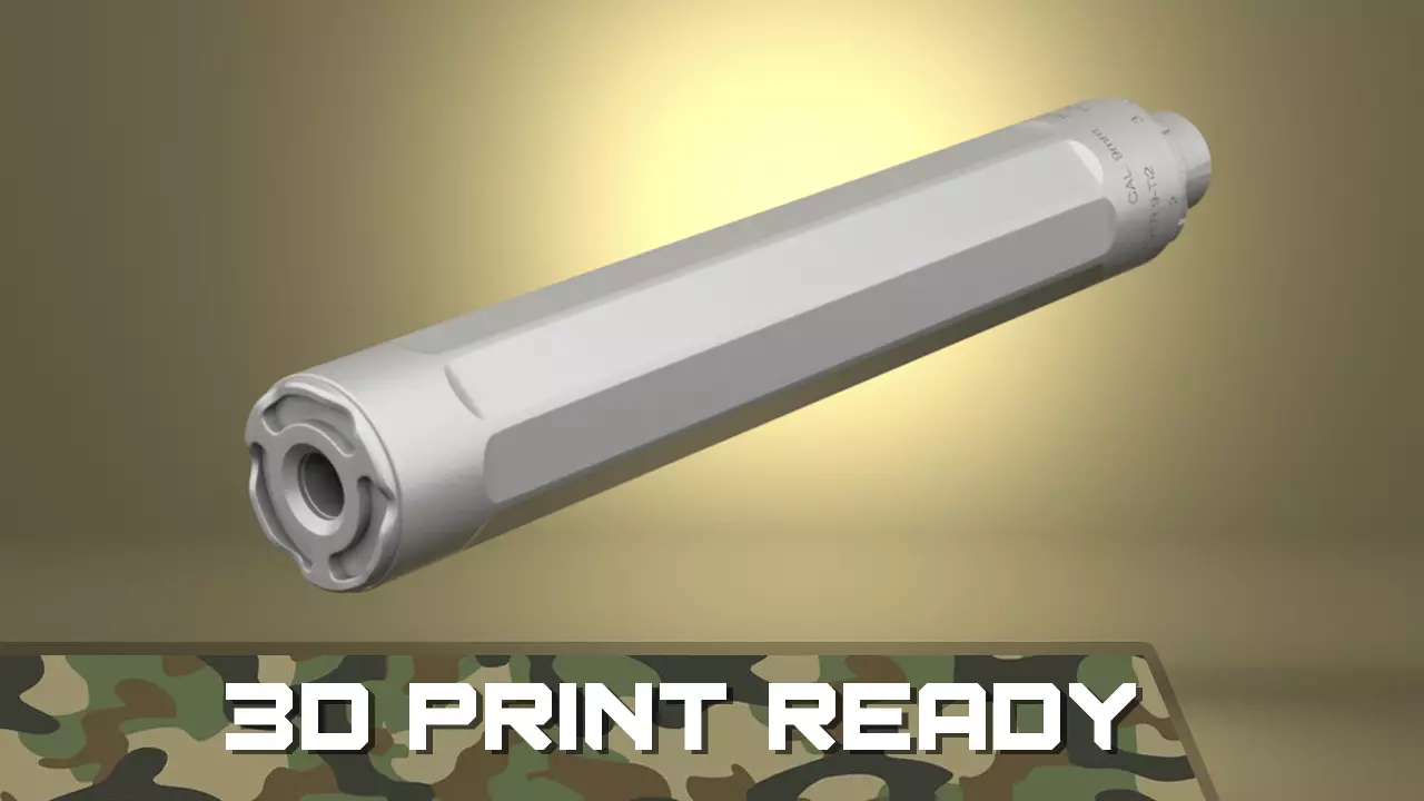 Airsoft SF RYDER 9-TI2 SUPPRESSOR Hollow body 3D print model_0