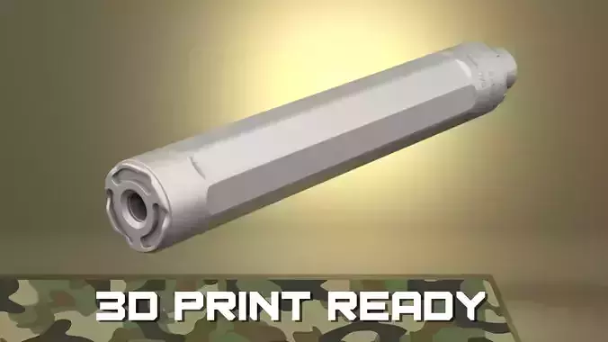 Airsoft SF RYDER 9-TI2 SUPPRESSOR Hollow body 3D print model