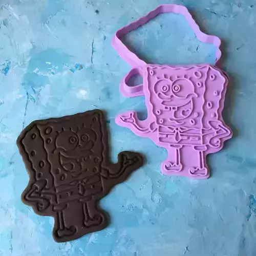 SpongeBob SquarePants Cookie Cutter 3D print model 