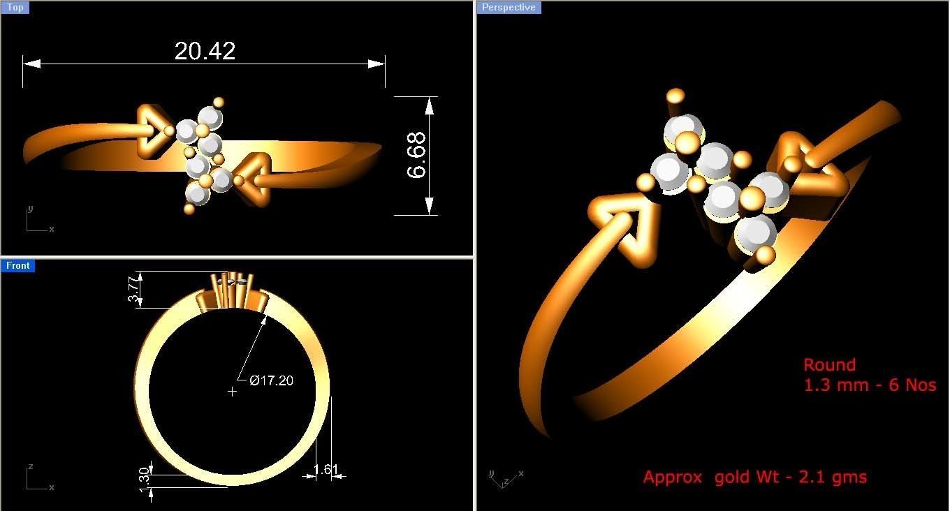 Light weight ring model  3D print model_3