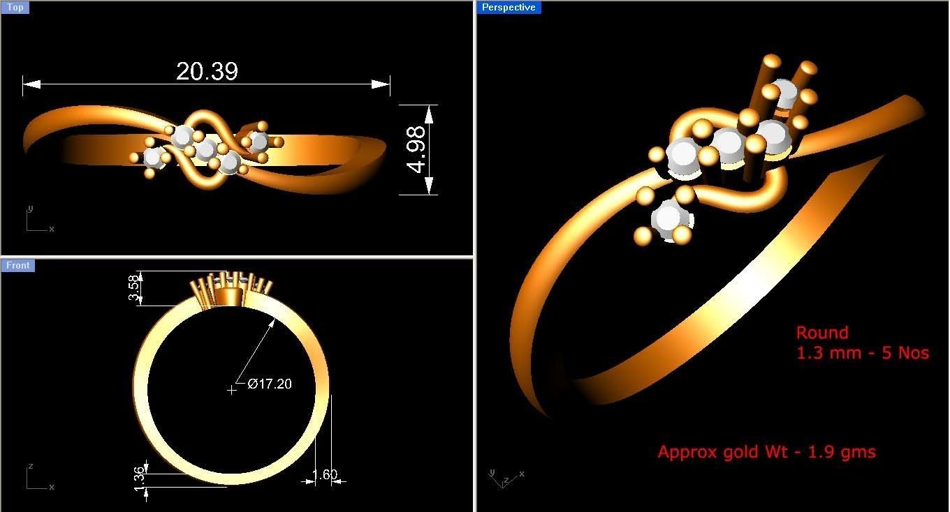 Light weight ring model  3D print model_3