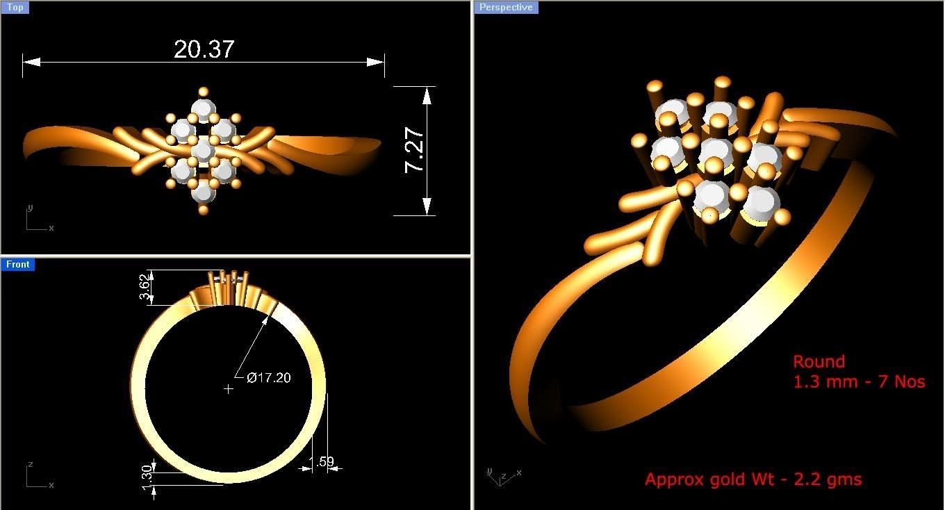 Light weight ring model  3D print model_3