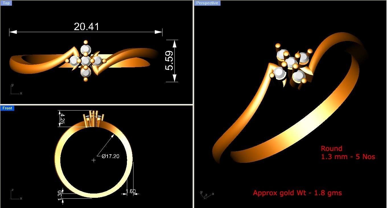Light weight ring model  3D print model_3