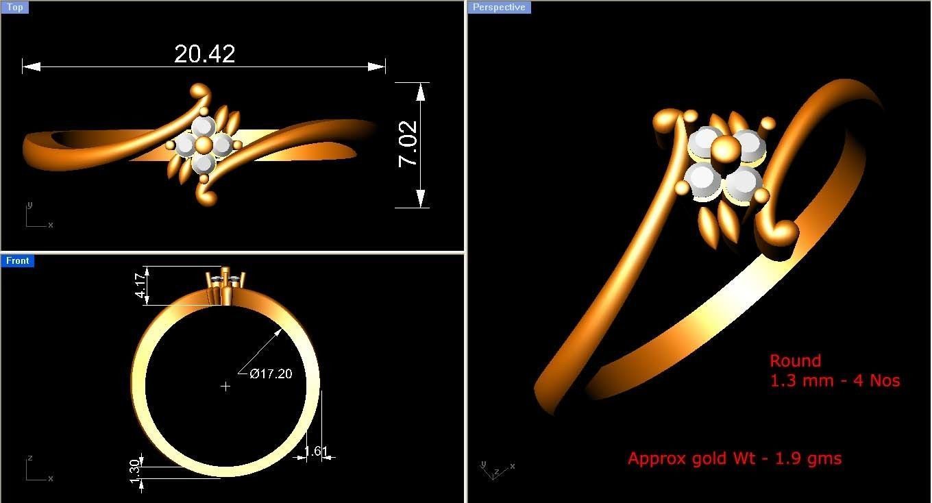 Light weight ring model  3D print model_3
