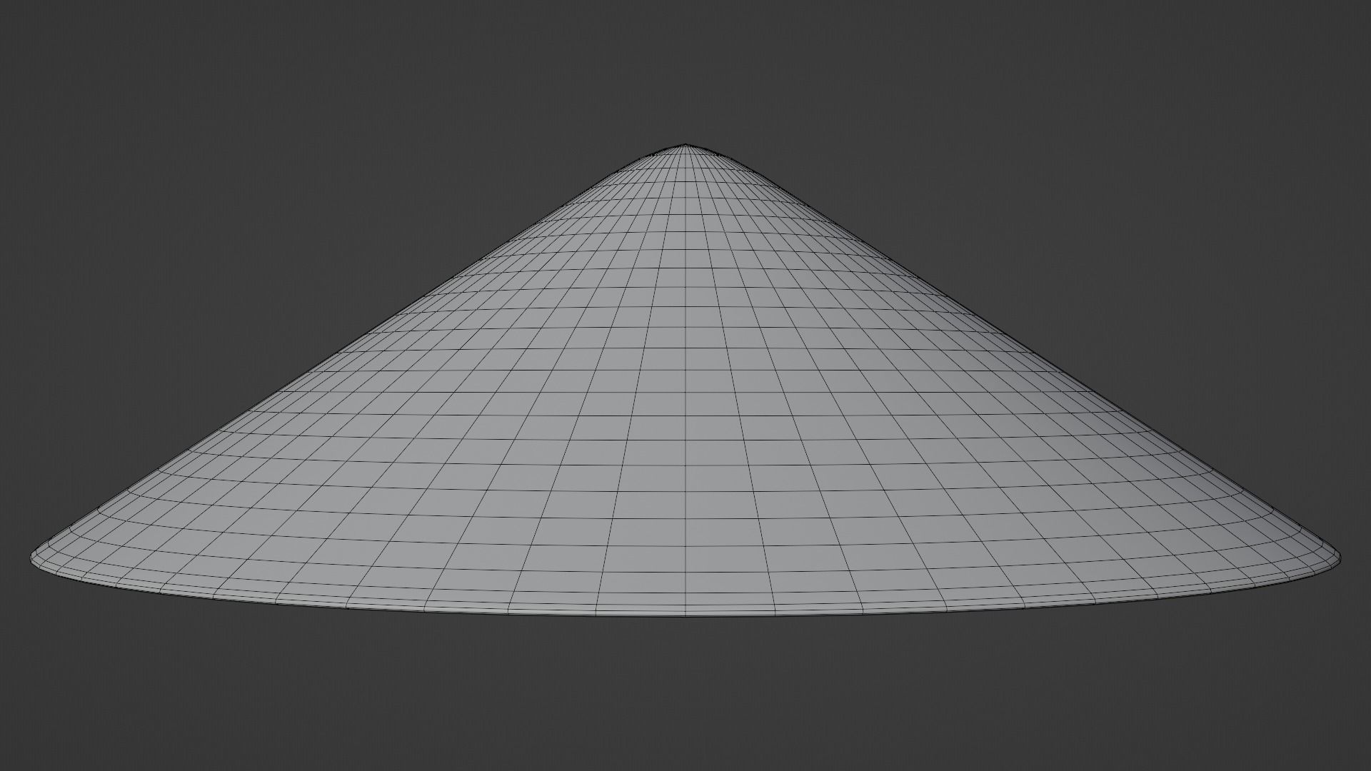 Japanese Jingasa Low-poly 3D model_3