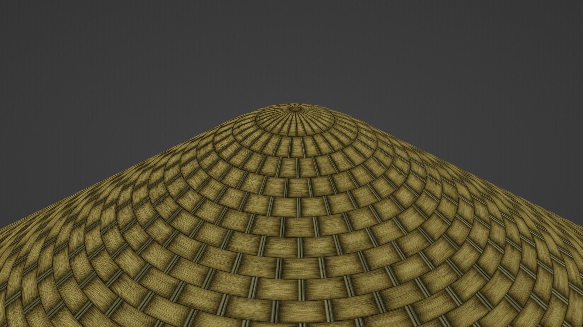 Japanese Jingasa Low-poly 3D model_16