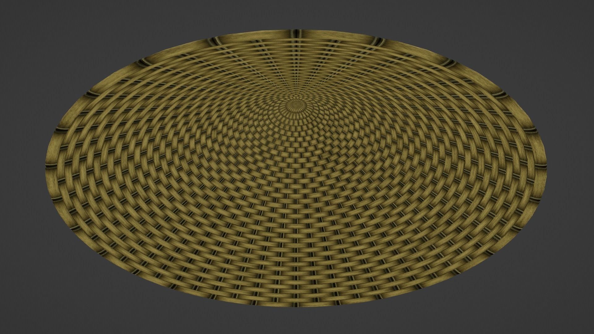 Japanese Jingasa Low-poly 3D model_7