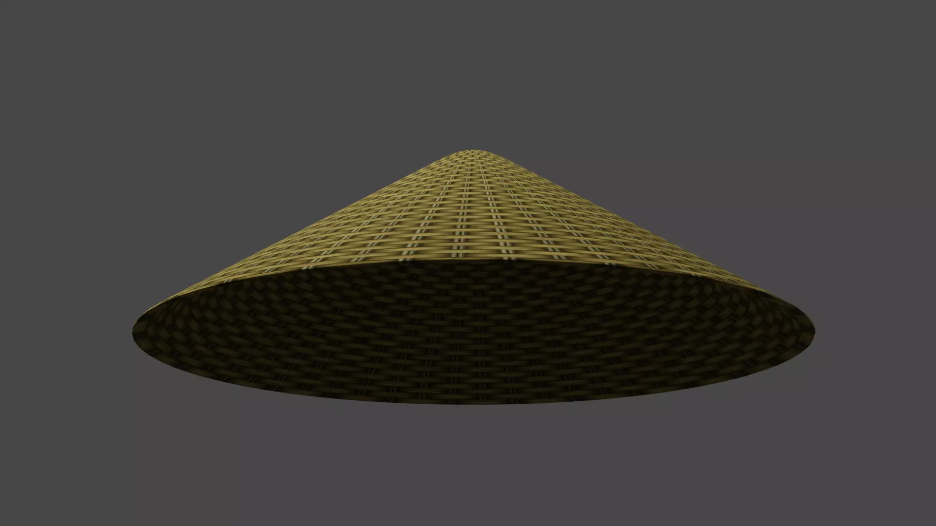 Japanese Jingasa Low-poly 3D model_0
