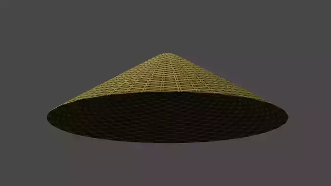 Japanese Jingasa Low-poly 3D model