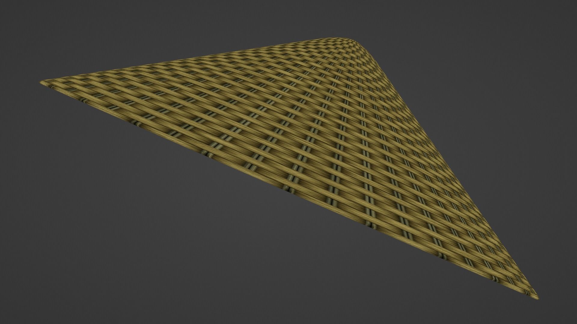 Japanese Jingasa Low-poly 3D model_4