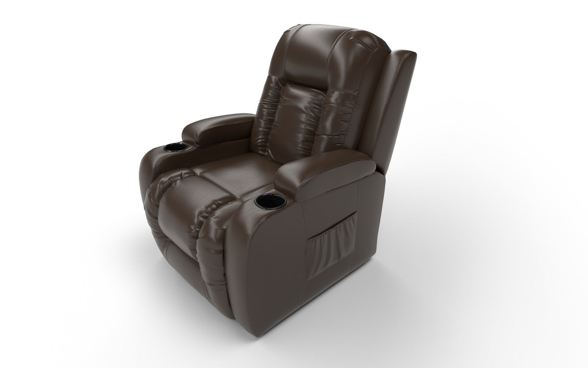 Recliner chair Low-poly 3D model_9
