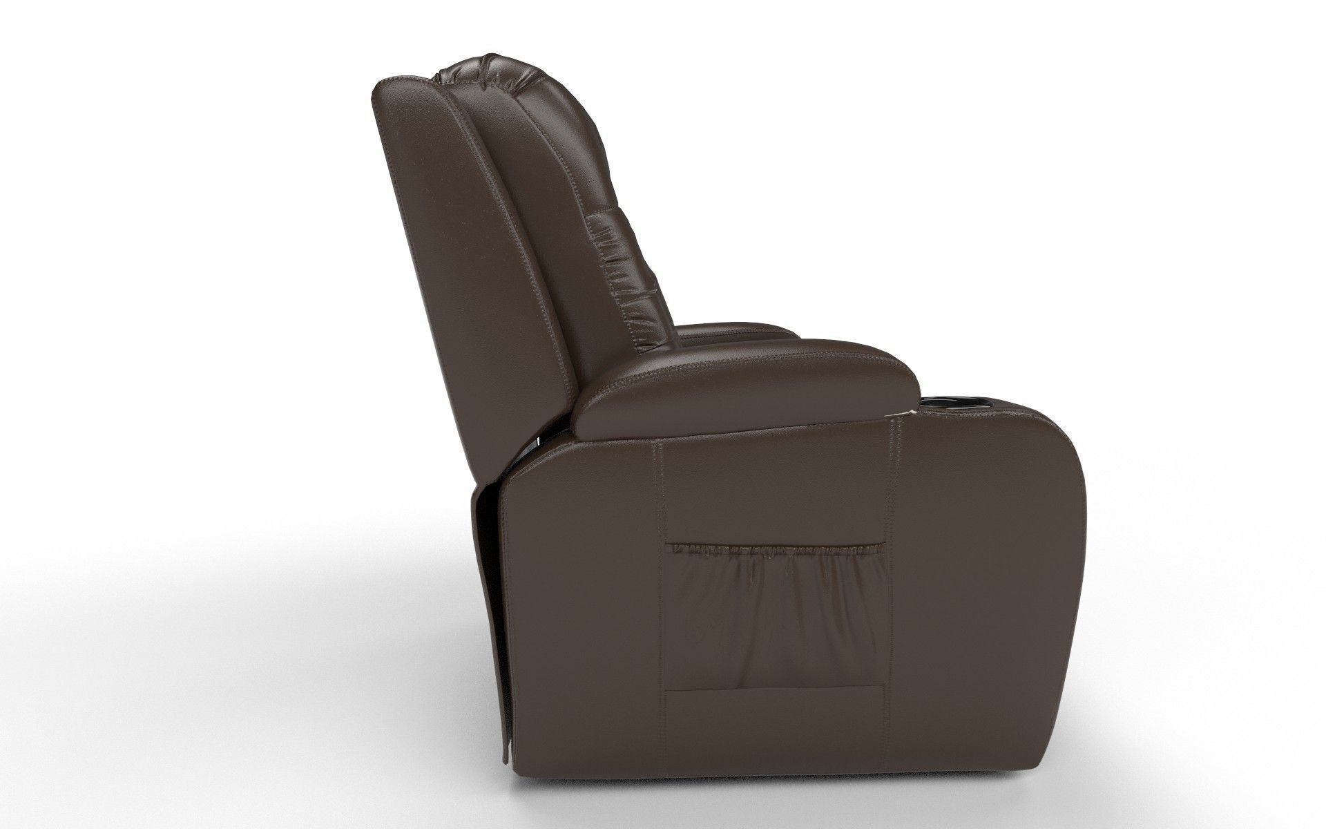 Recliner chair Low-poly 3D model_8