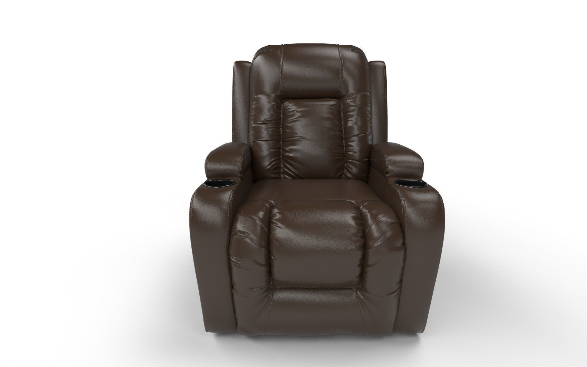 Recliner chair Low-poly 3D model_1