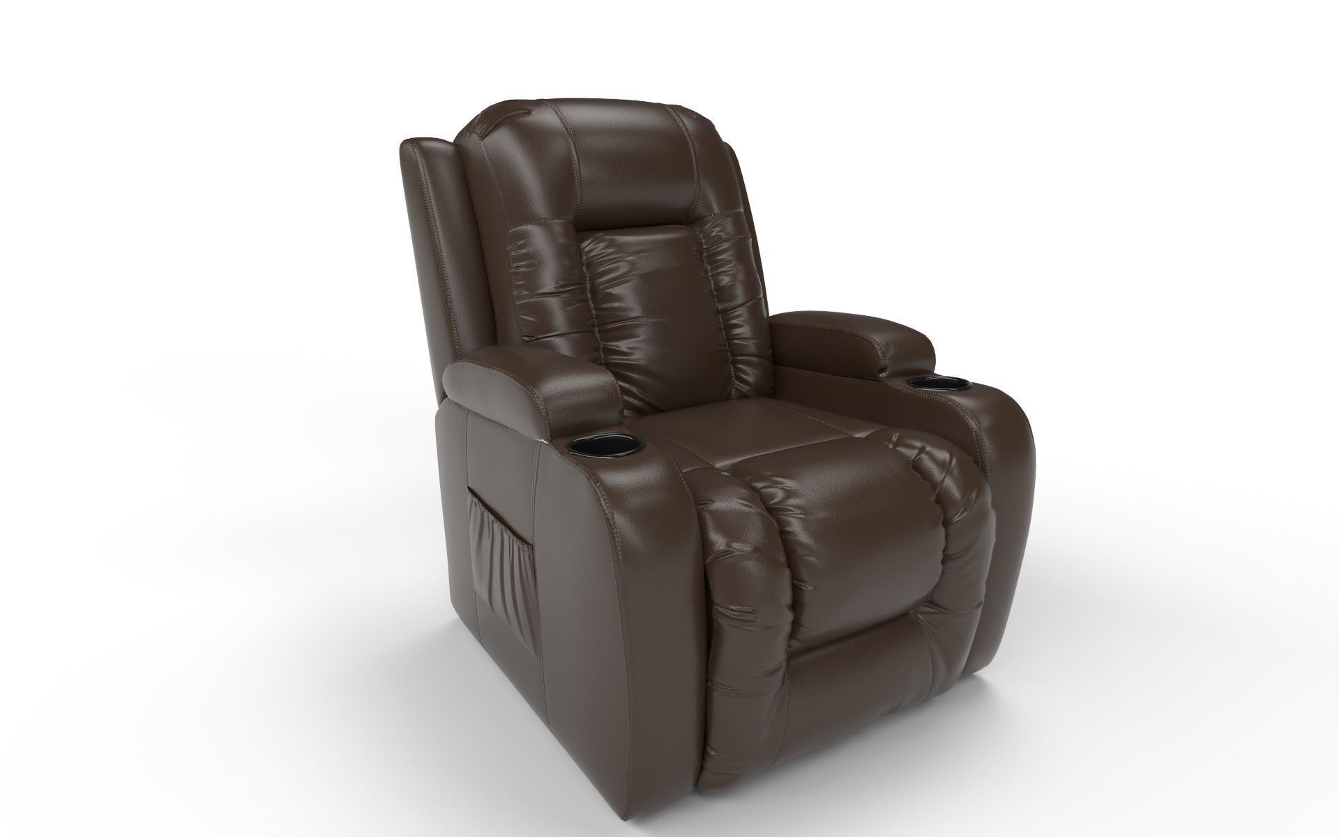 Recliner chair Low-poly 3D model_3
