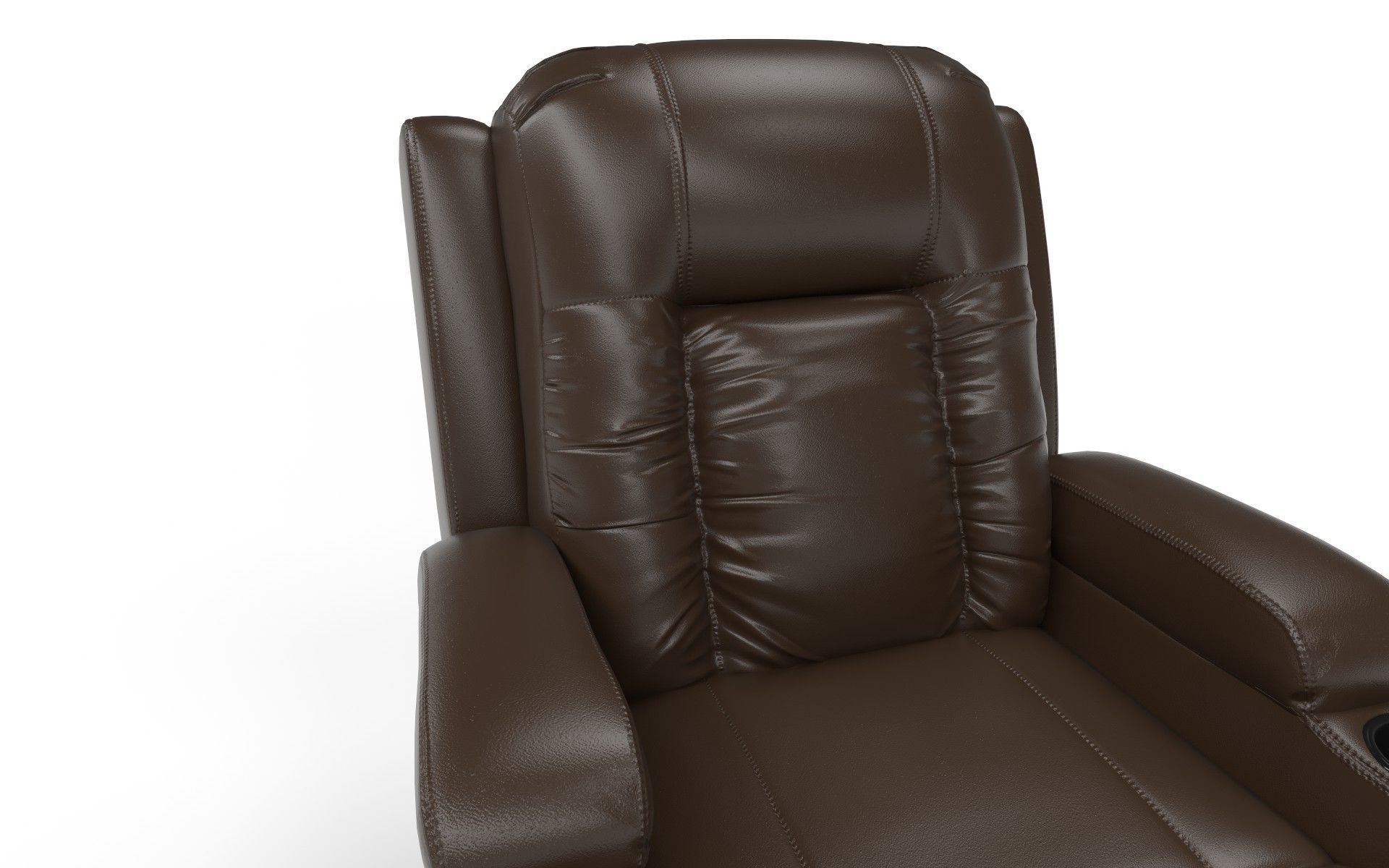 Recliner chair Low-poly 3D model_11