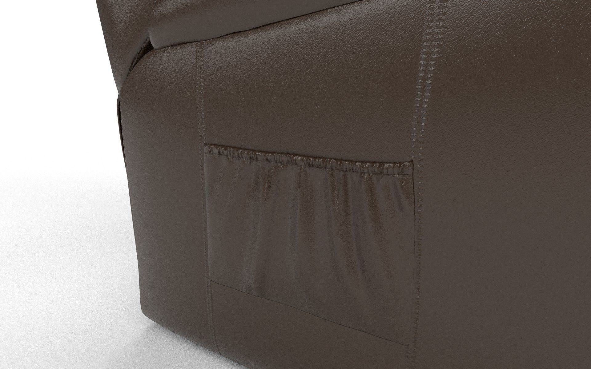 Recliner chair Low-poly 3D model_5