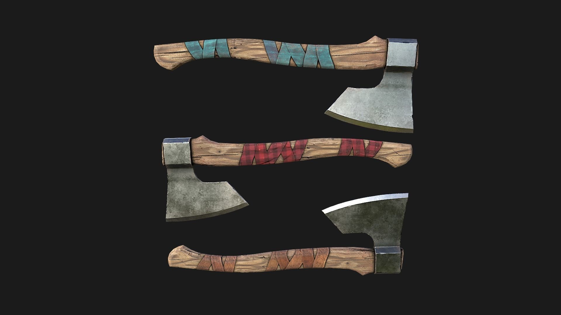 Foresters Set of tools  Low-poly 3D model_19