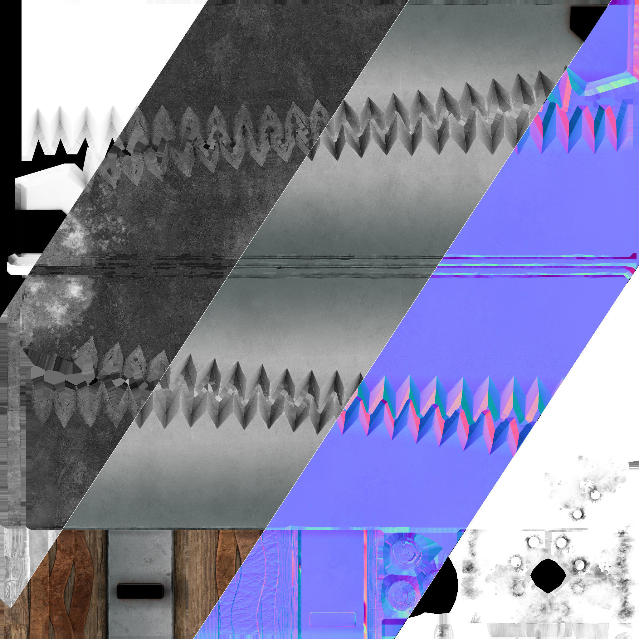 Foresters Set of tools  Low-poly 3D model_27