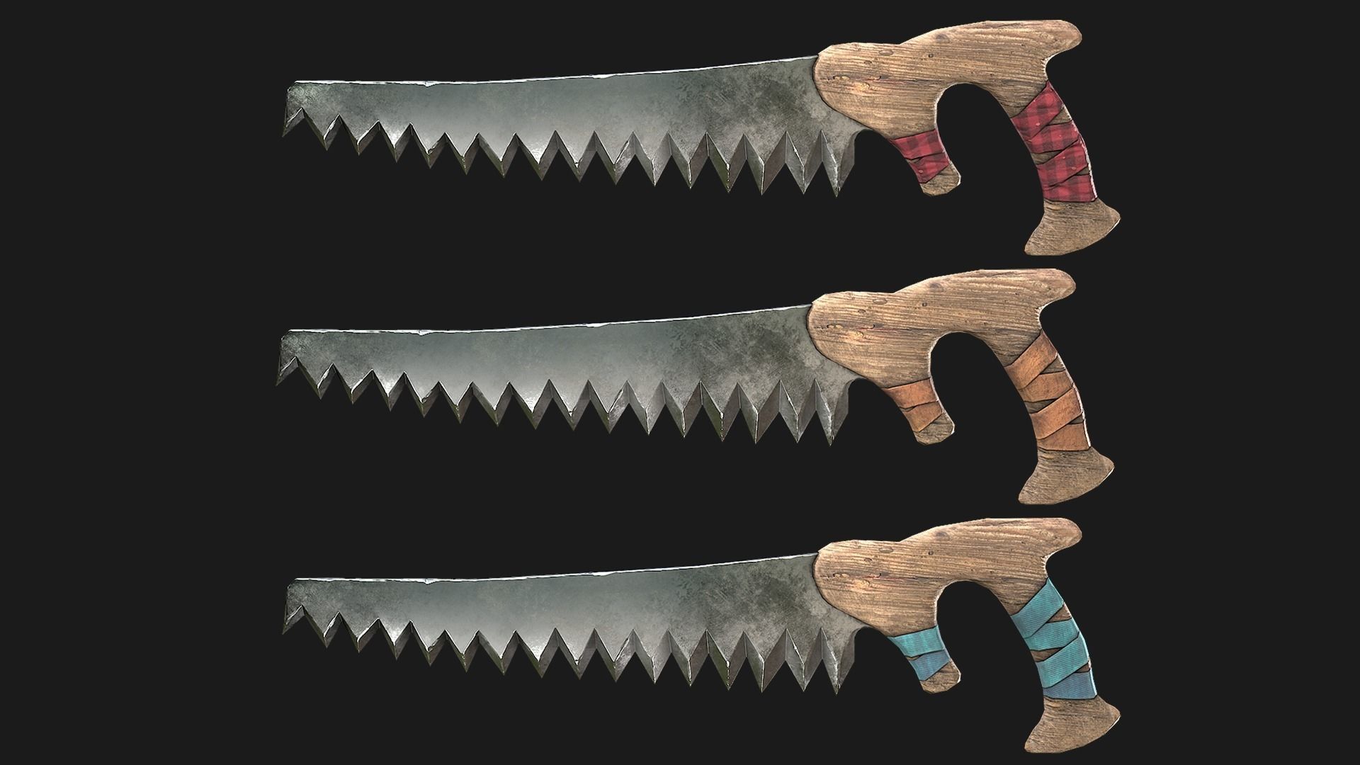 Foresters Set of tools  Low-poly 3D model_13
