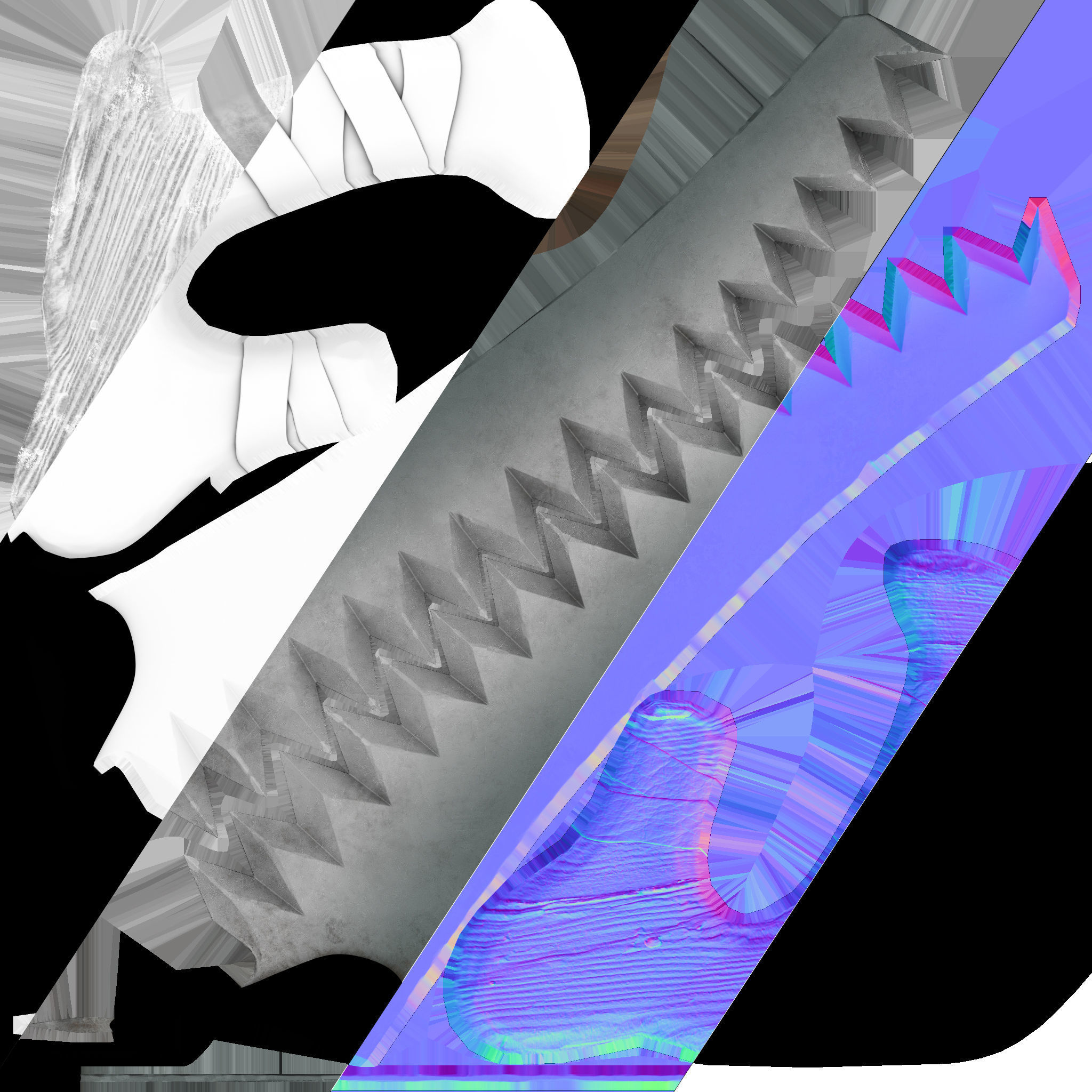 Foresters Set of tools  Low-poly 3D model_15