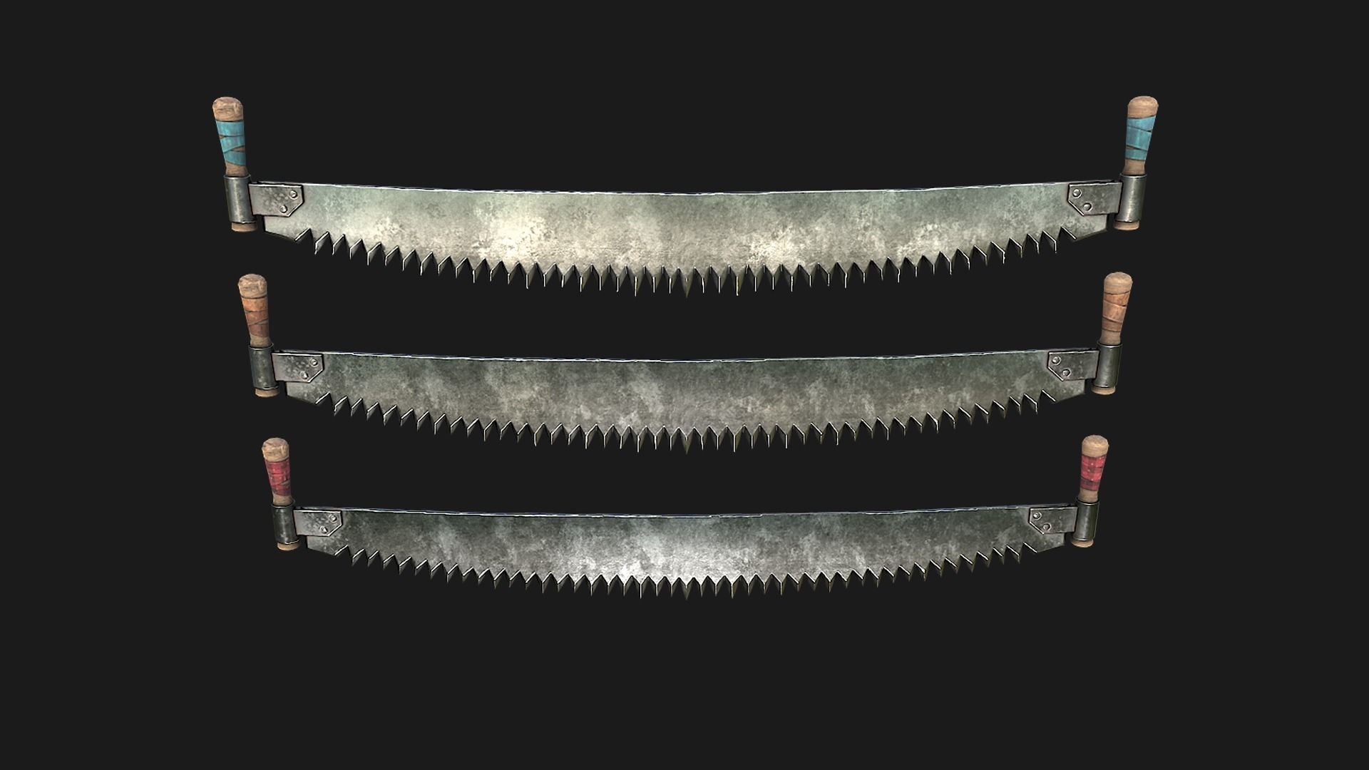 Foresters Set of tools  Low-poly 3D model_25