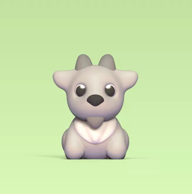 Lying Goat 3D print model_0