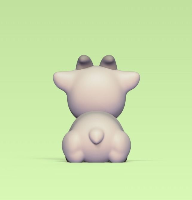 Lying Goat 3D print model_3