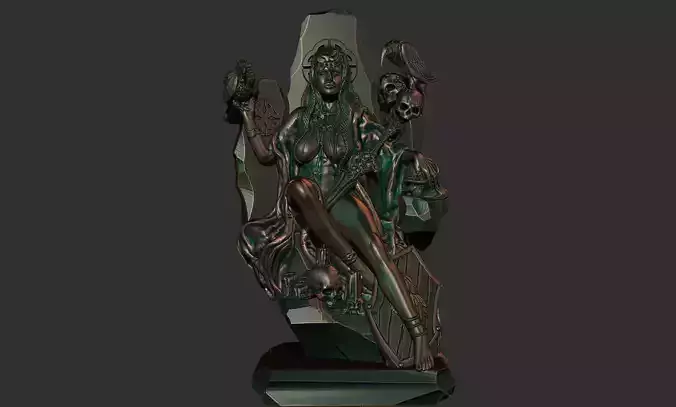 Morrigan statue 3D print model