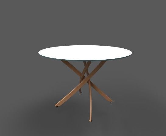 Dining table Low-poly 3D model_5