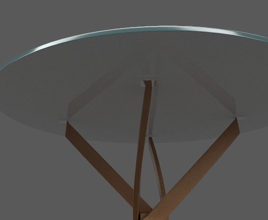 Dining table Low-poly 3D model_3