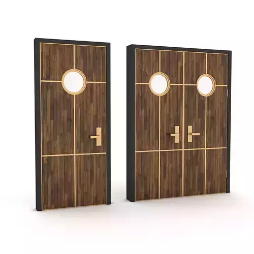 3D ship door Low-poly 3D model