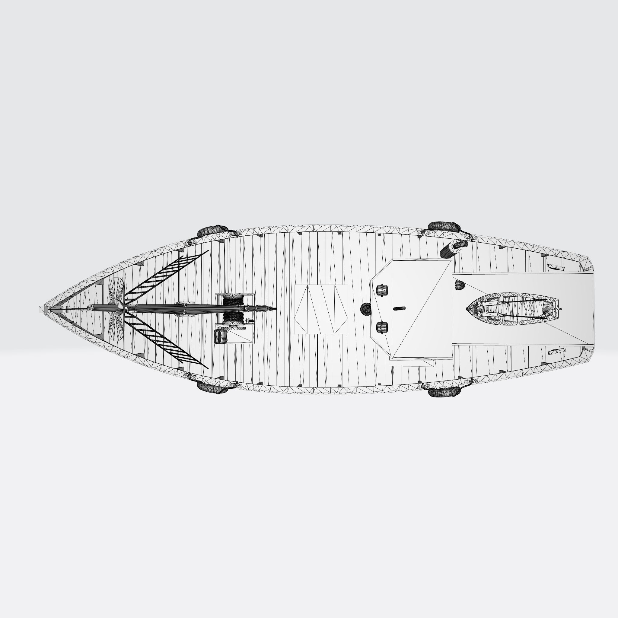 FISHER KING MODEL FISHING BOAT 3D model_31