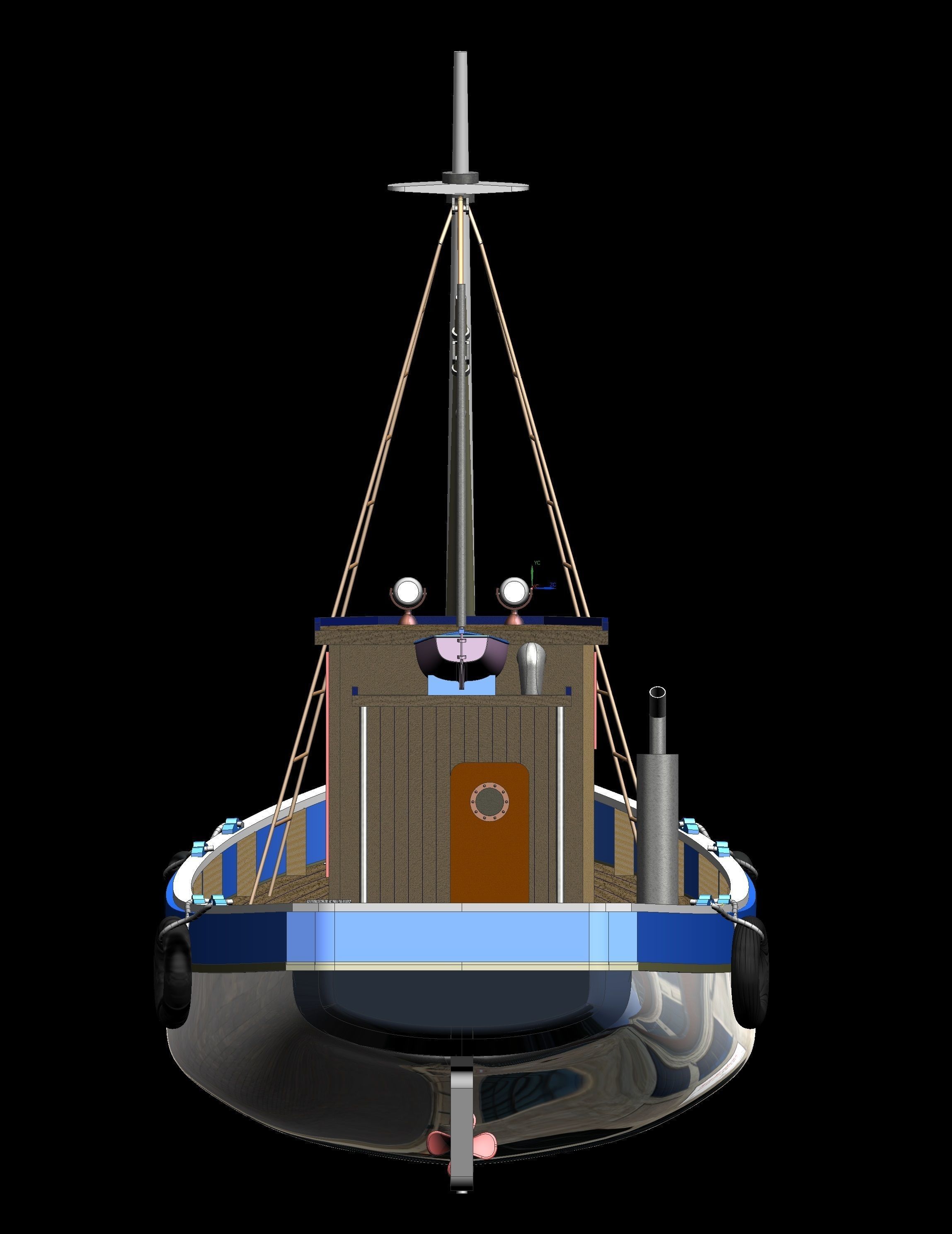 FISHER KING MODEL FISHING BOAT 3D model_14