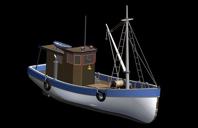 FISHER KING MODEL FISHING BOAT 3D model