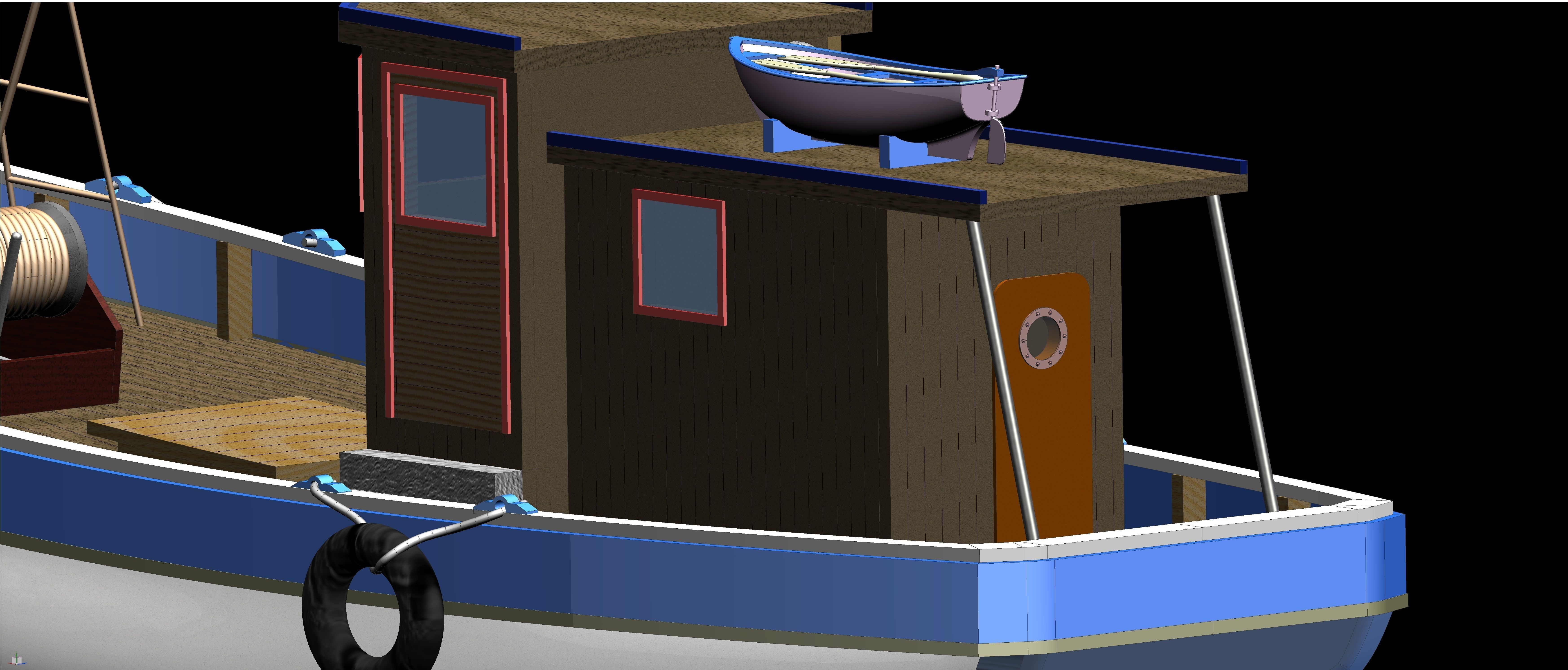 FISHER KING MODEL FISHING BOAT 3D model_8