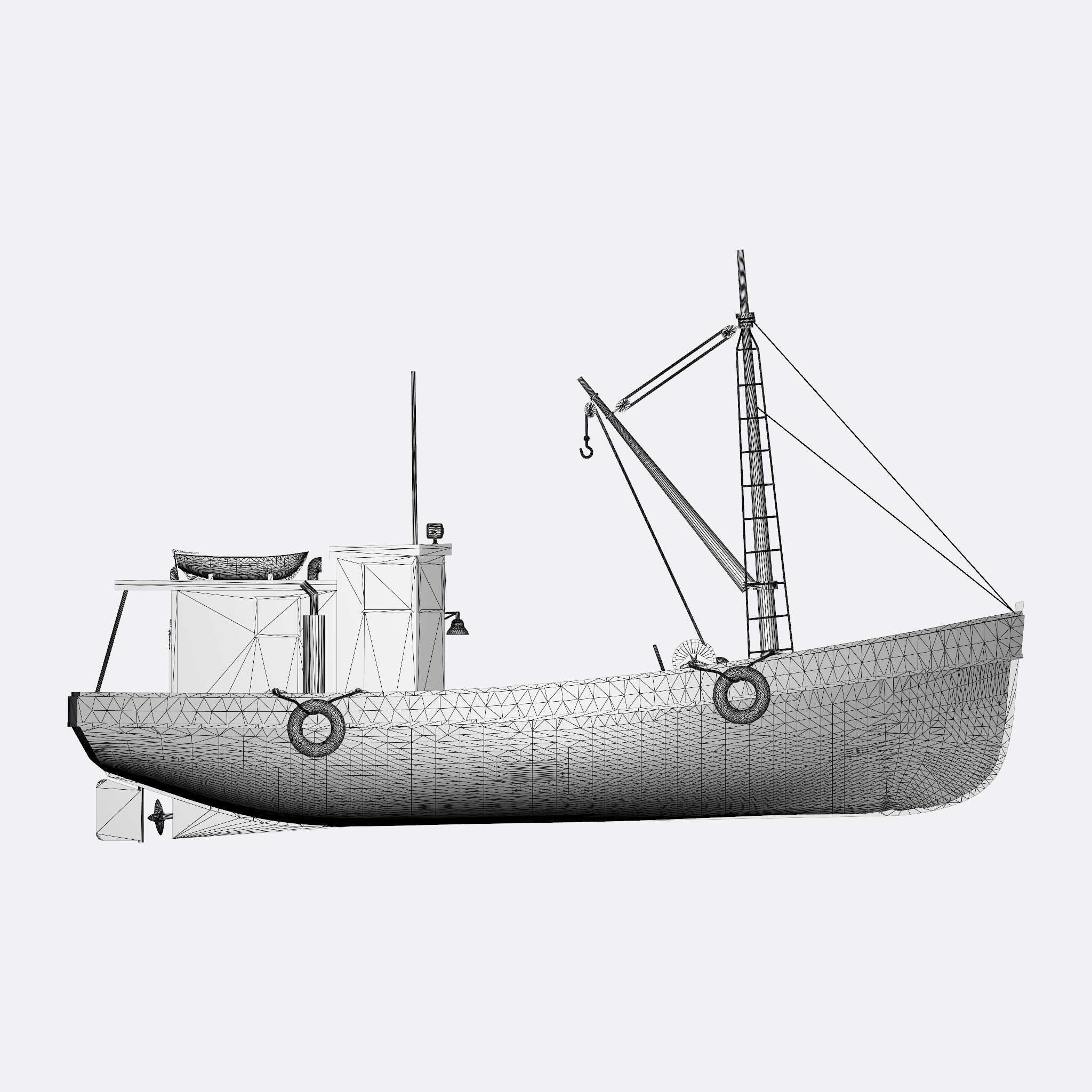 FISHER KING MODEL FISHING BOAT 3D model_4