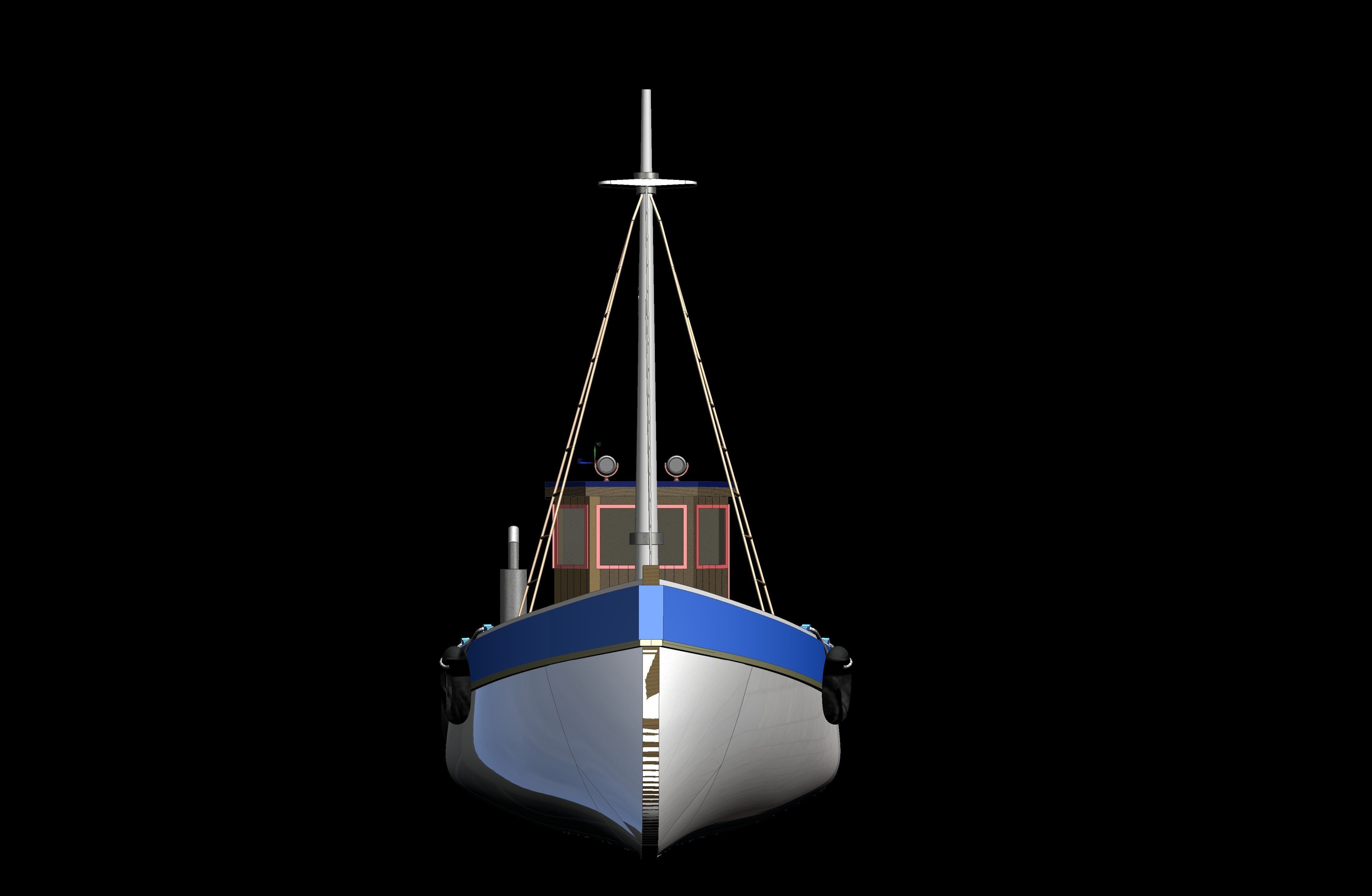 FISHER KING MODEL FISHING BOAT 3D model_1