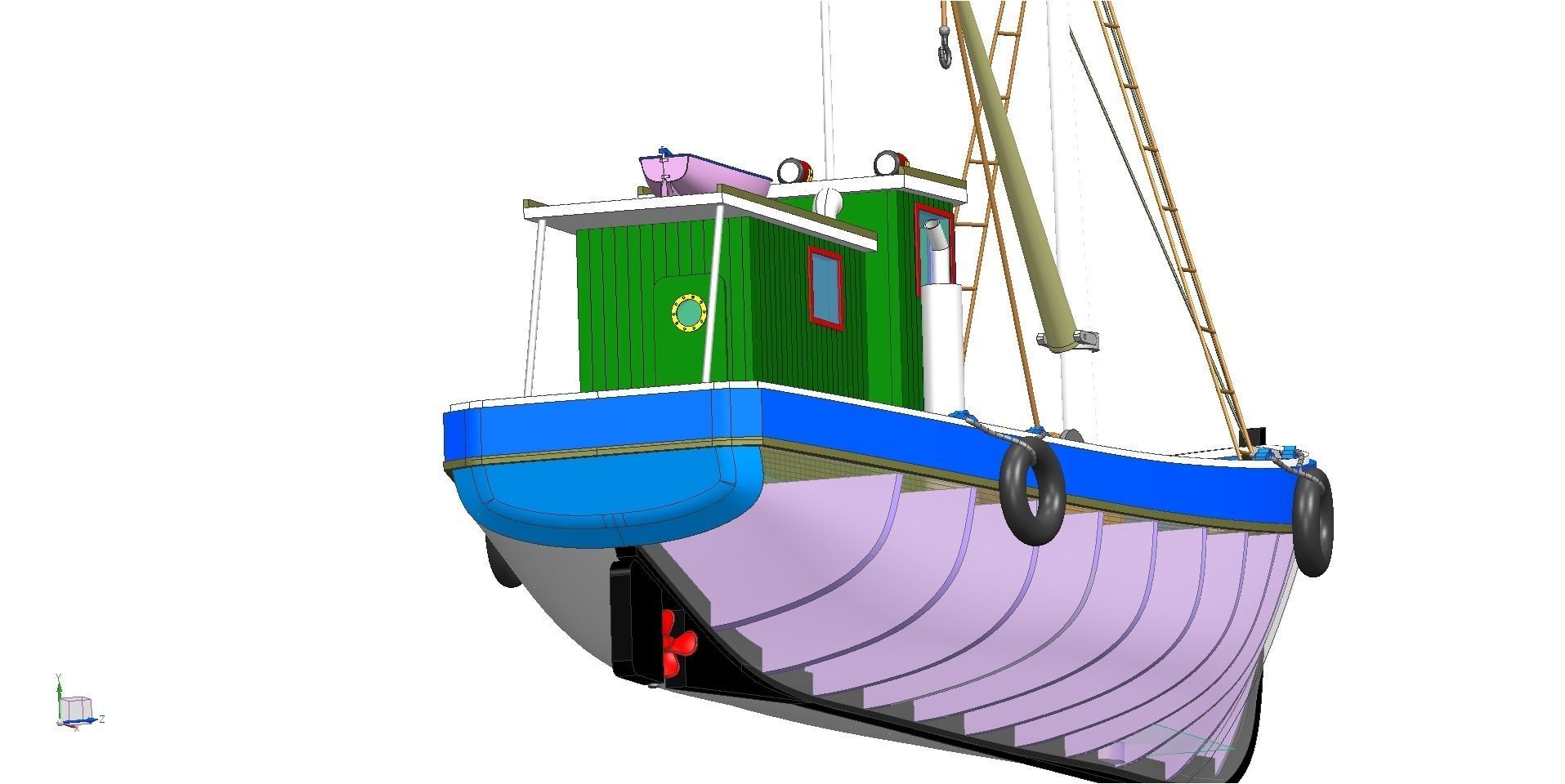 FISHER KING MODEL FISHING BOAT 3D model_20