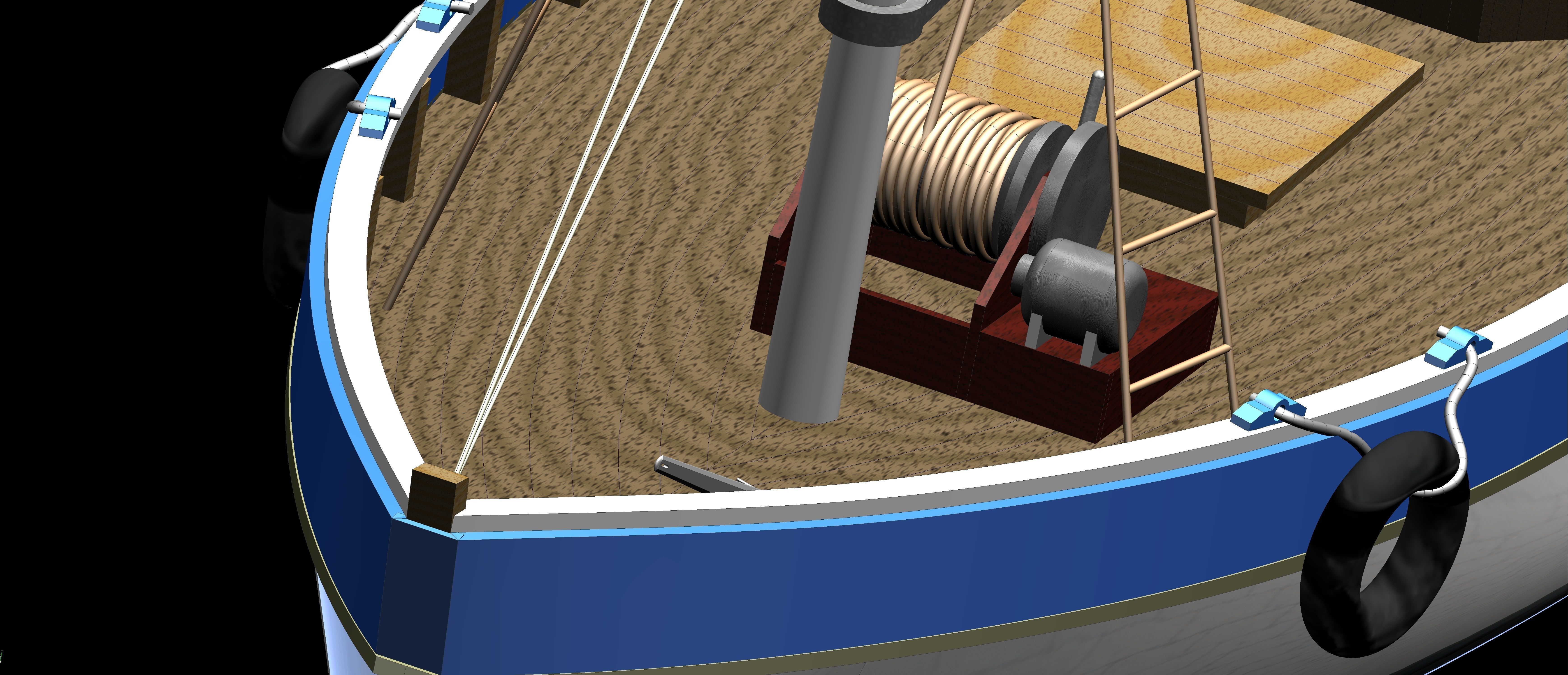 FISHER KING MODEL FISHING BOAT 3D model_10