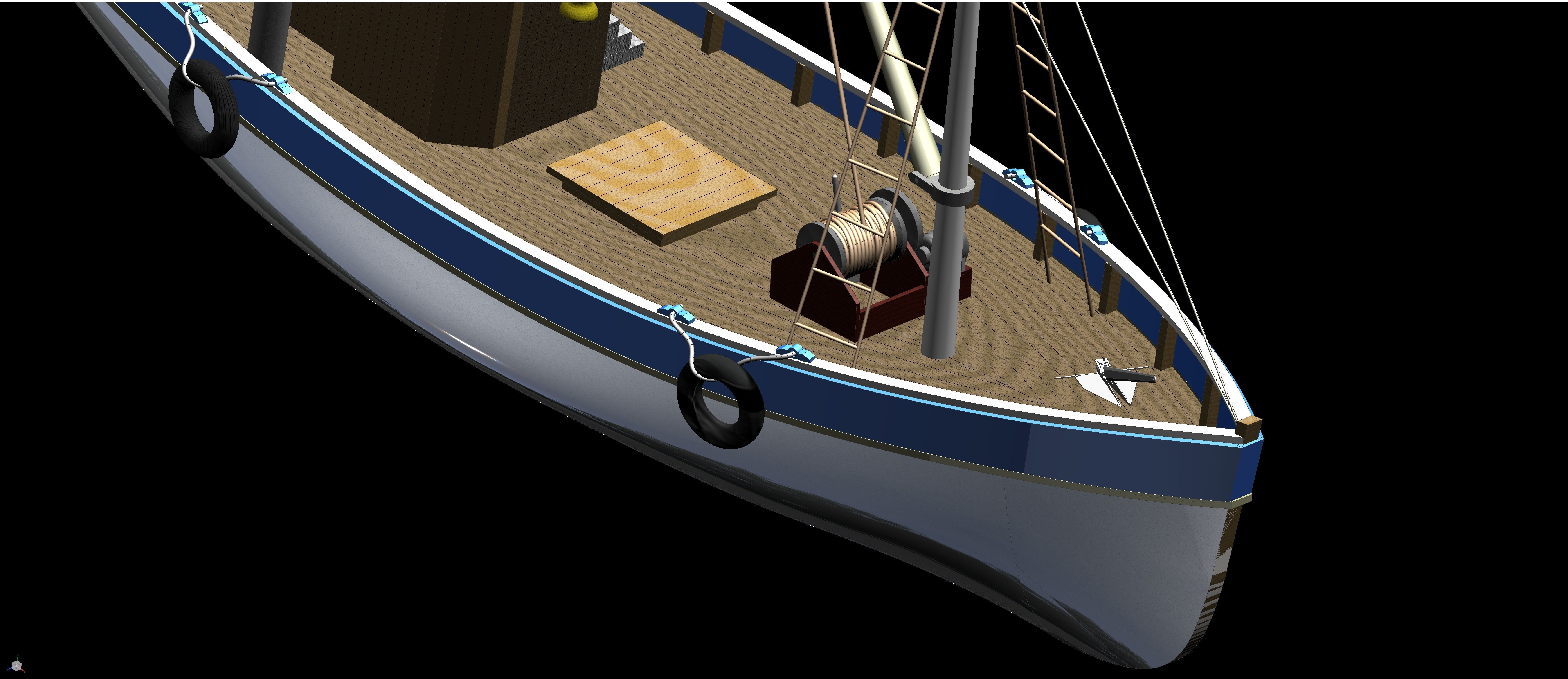 FISHER KING MODEL FISHING BOAT 3D model_15
