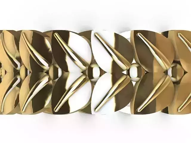 9 embossed leaf pattern ring stl verified 