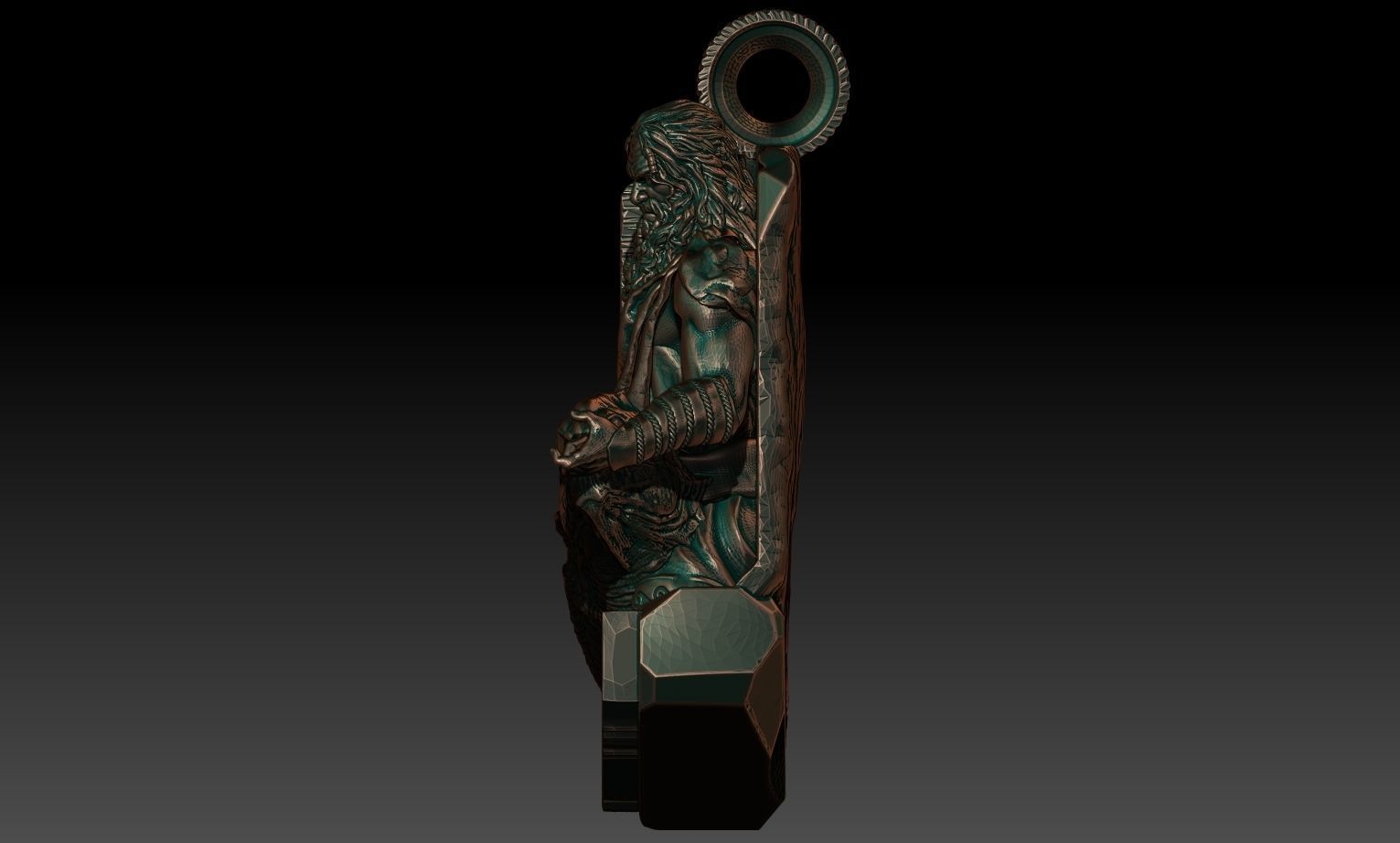 Njord pendant 3D print model_2