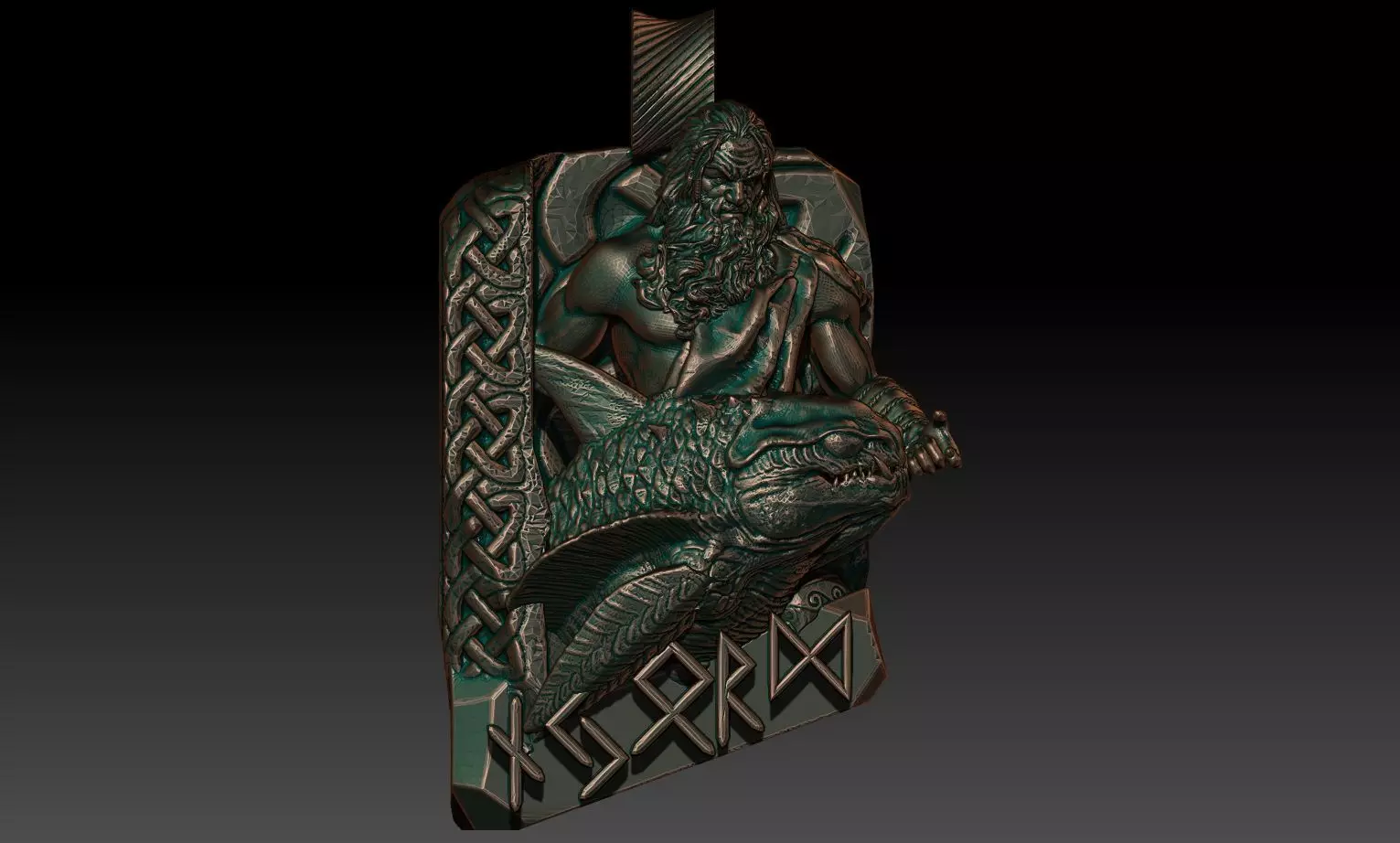Njord pendant 3D print model_0