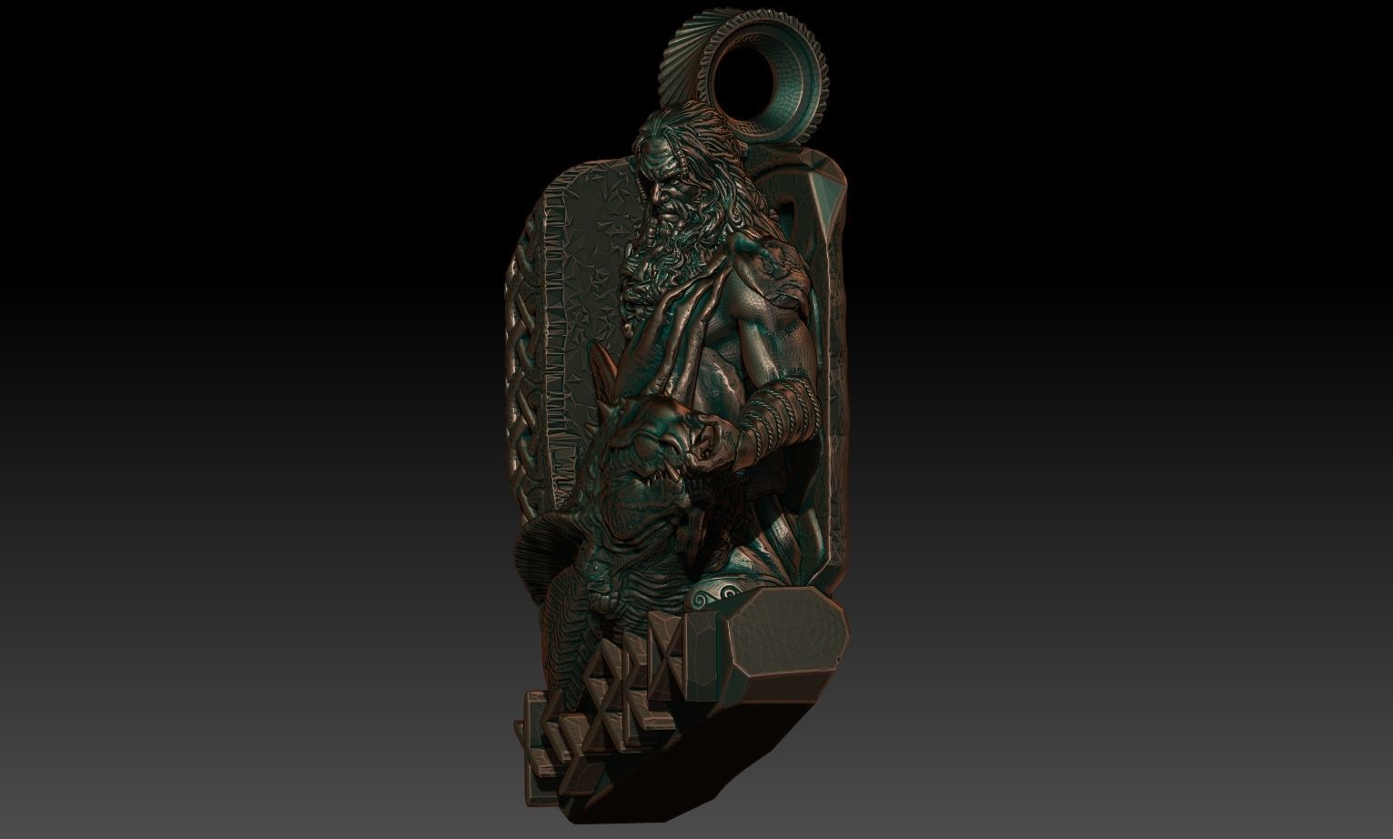 Njord pendant 3D print model_1
