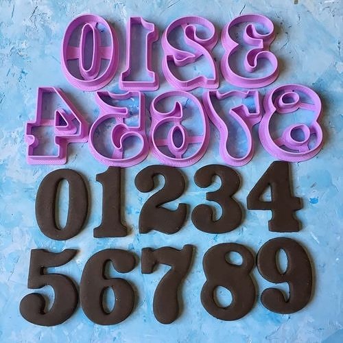 Set of numbers Cookie Cutter  3D print model